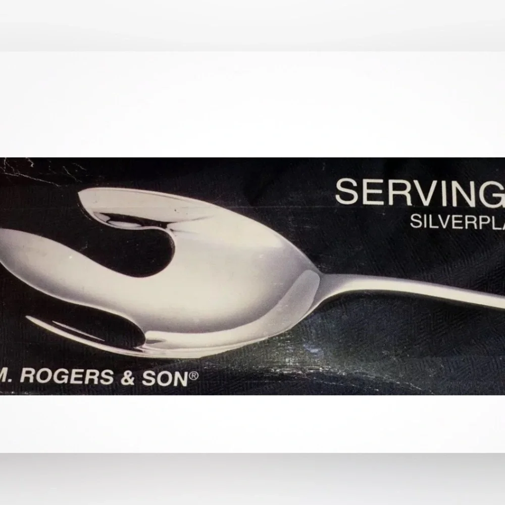 Serving Fork WM. Rogers & Son Large Silver Plate Serving Fork, Antique